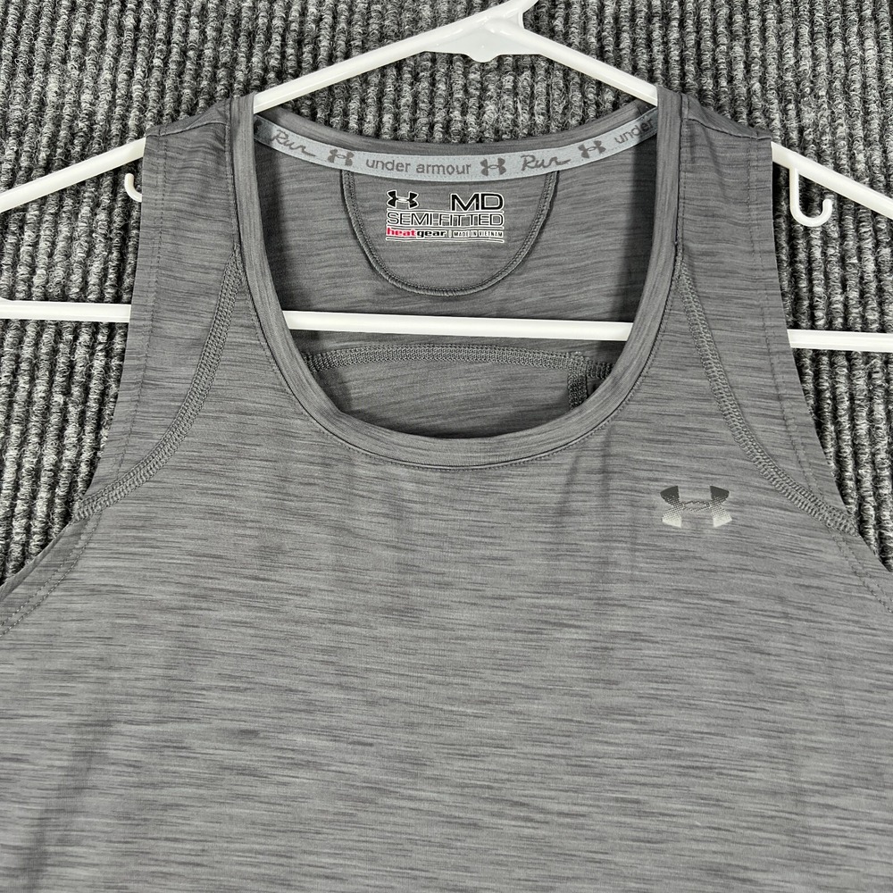 Under Armour Tank Top Shirt Womens Medium Semi Fitted Heat Gear Training Gym